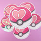 Sparkly Heart Ball Vinyl Sticker