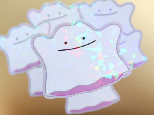 Halloween Holographic Ghost Blob Vinyl Sticker