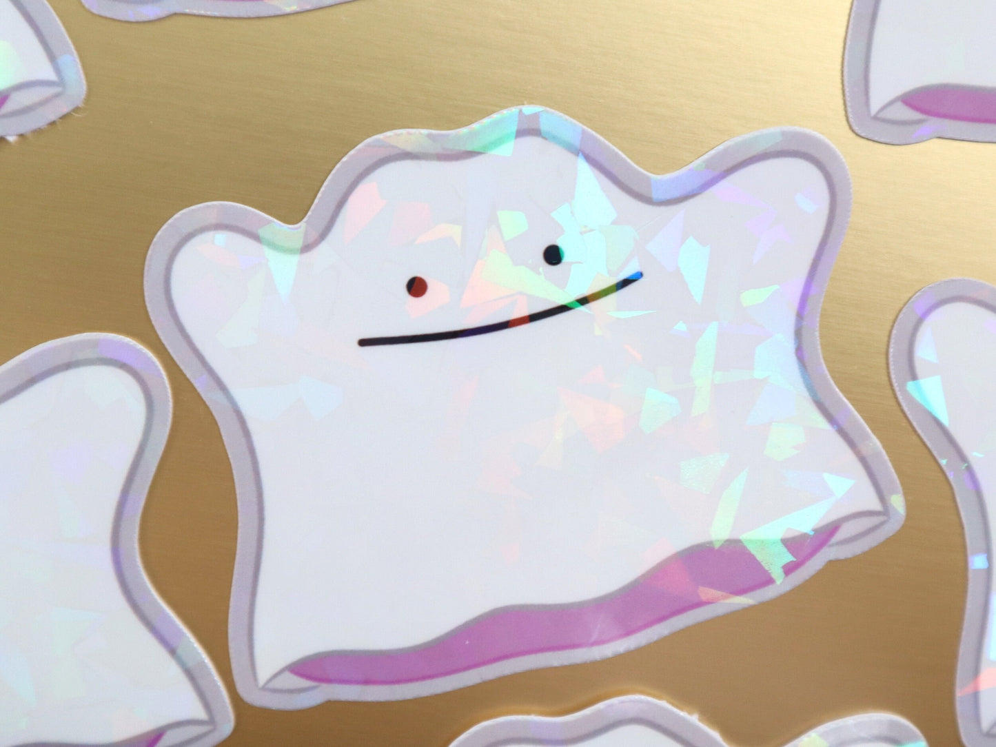 Halloween Holographic Ghost Blob Vinyl Sticker