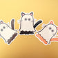 Sparkly Spooky Ghost Kitty Vinyl Stickers