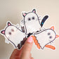 Sparkly Spooky Ghost Kitty Vinyl Stickers