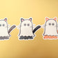 Sparkly Spooky Ghost Kitty Vinyl Stickers