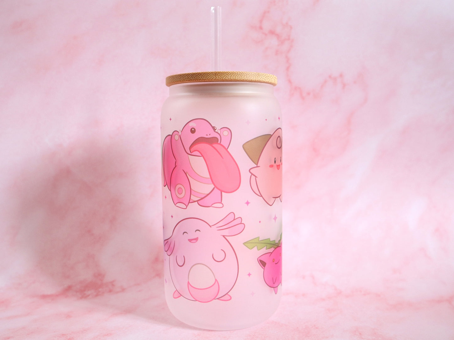 Pink Cutie Frosted Glass