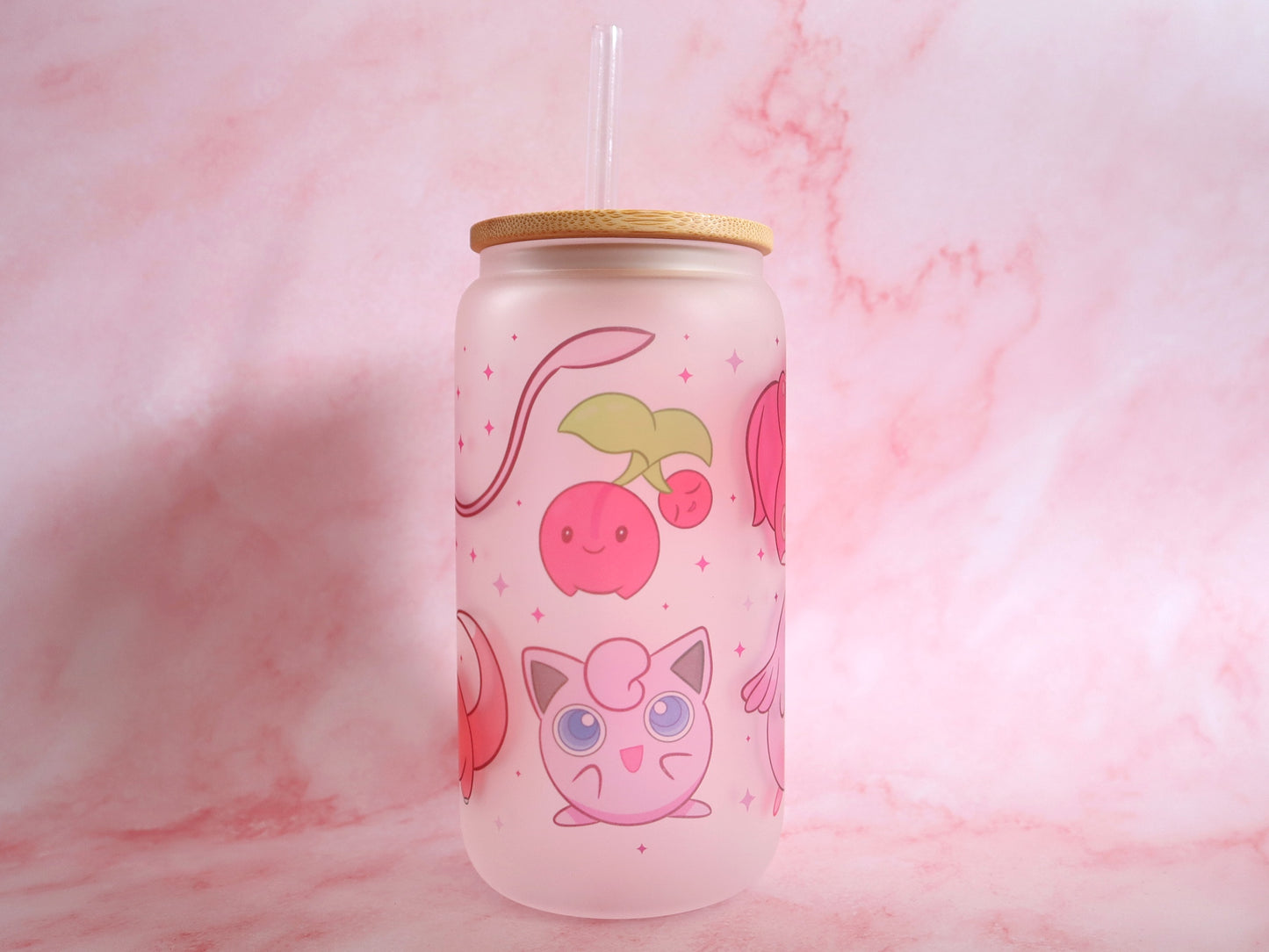 Pink Cutie Frosted Glass