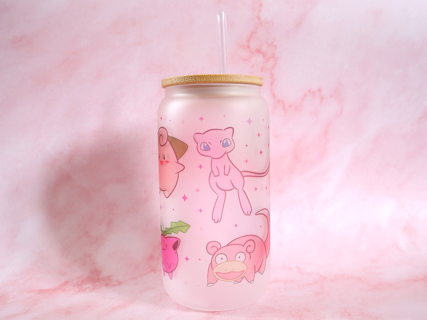 Pink Cutie Frosted Glass