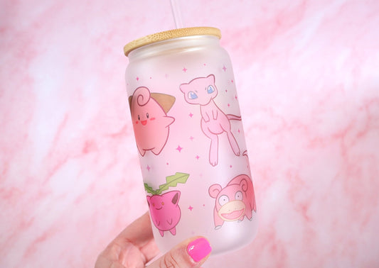 Pink Cutie Frosted Glass