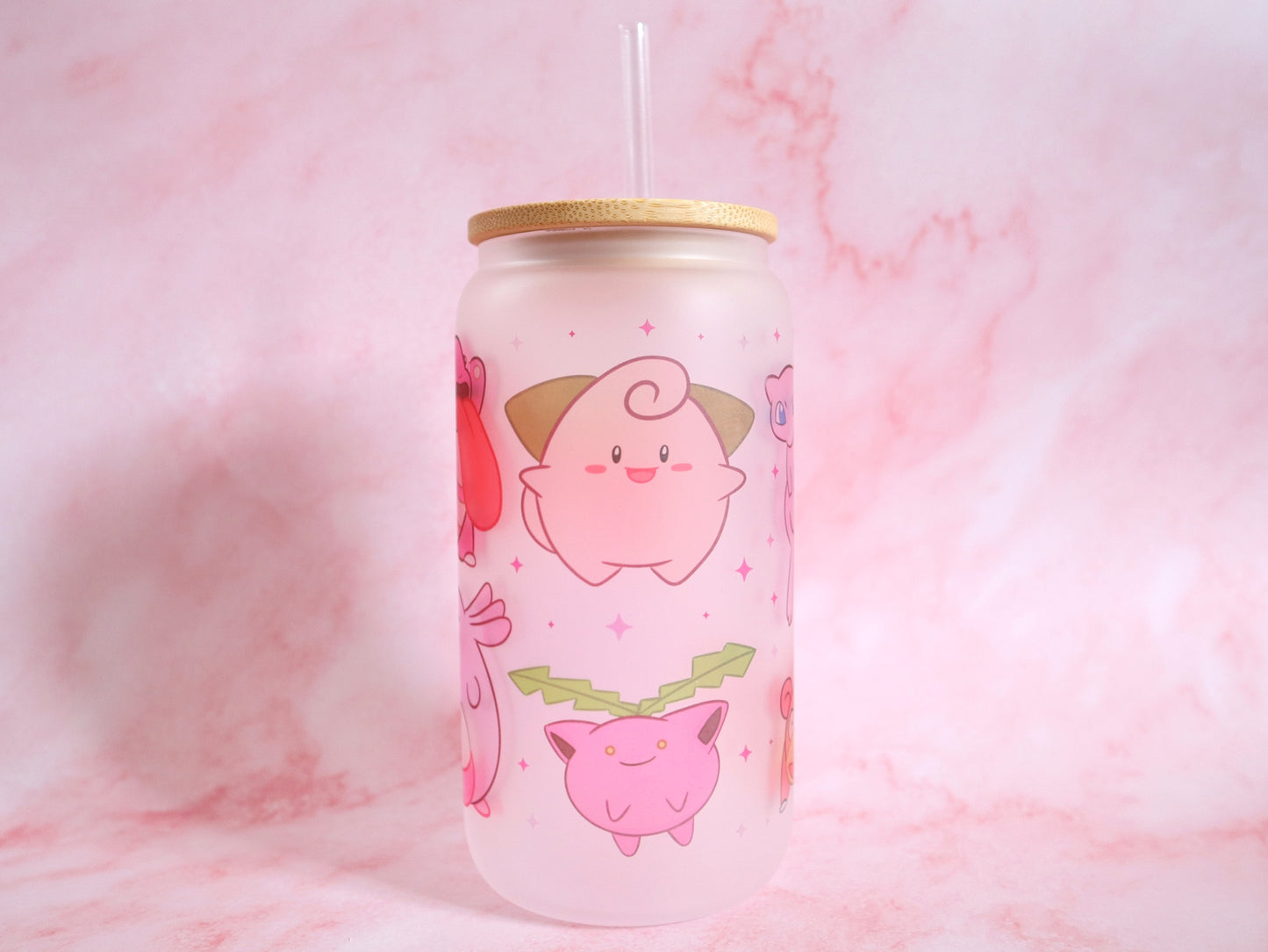 Pink Cutie Frosted Glass