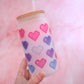 Pixel Heart Frosted Glass