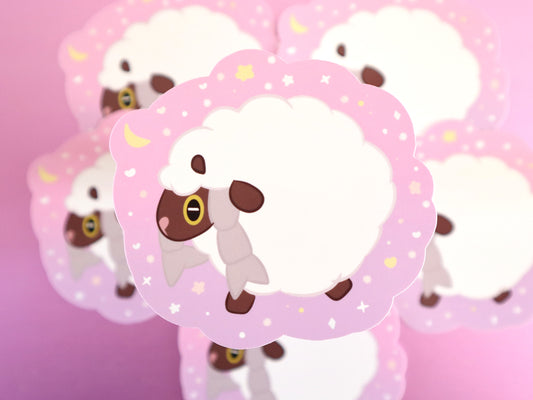 Fluffy Sheep Vinyl Sticker